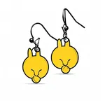 yellow rabbit earrings image